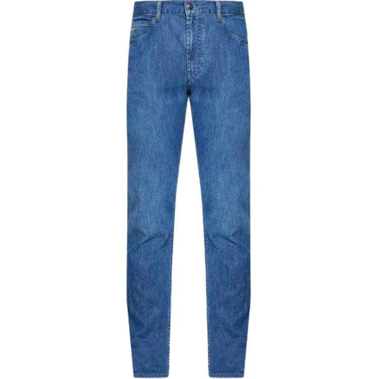 Emporio Armani Logo Plaque Tapered Jeans