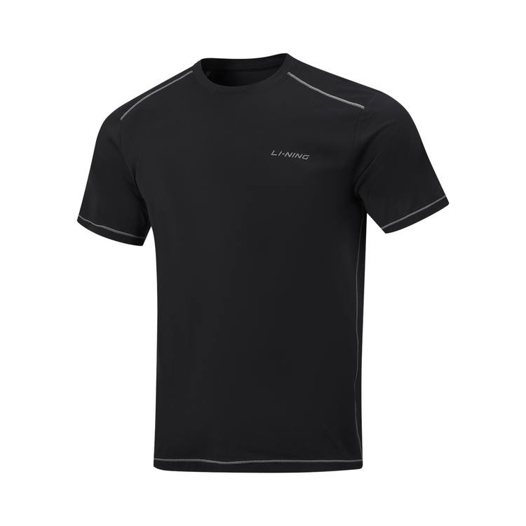 Li-Ning Li Ning Fitness Series T Shirts Men's Black Crew Neck Moderate
