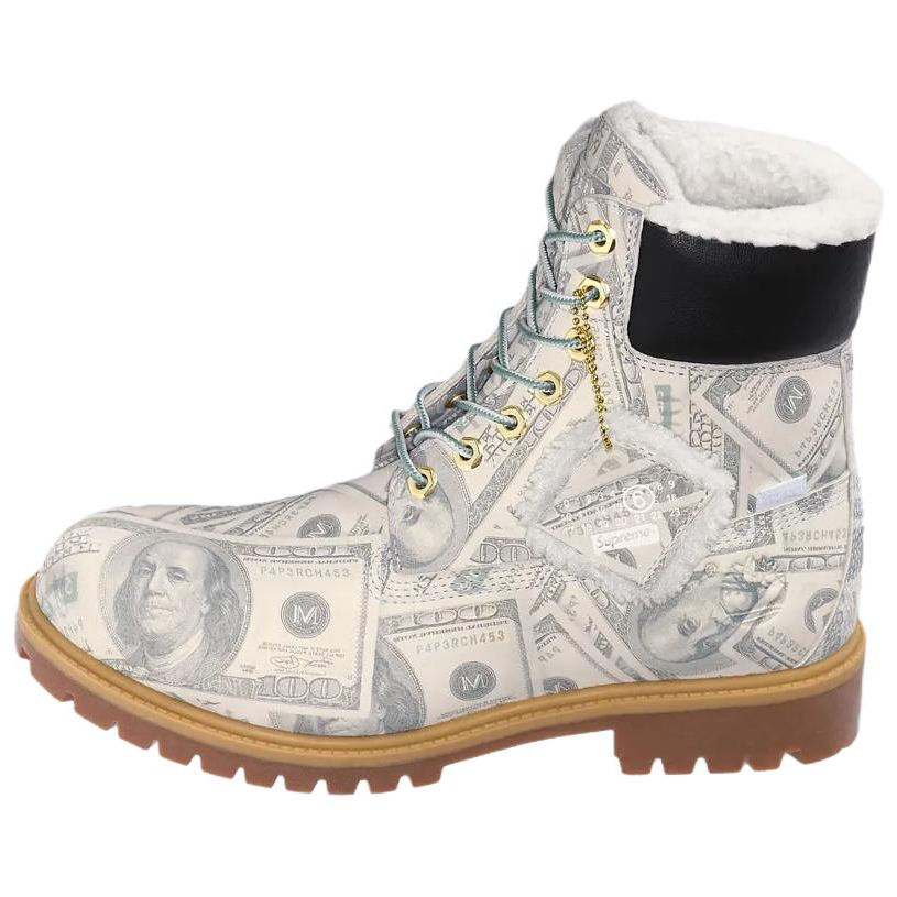 Timberland x Supreme X MM6 Maison Margiela 6 Inch Short Combat Boots Men's Ecru
