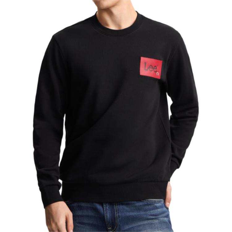 Lee Lee Sweatshirts Men's Black Crew Neck Moderate