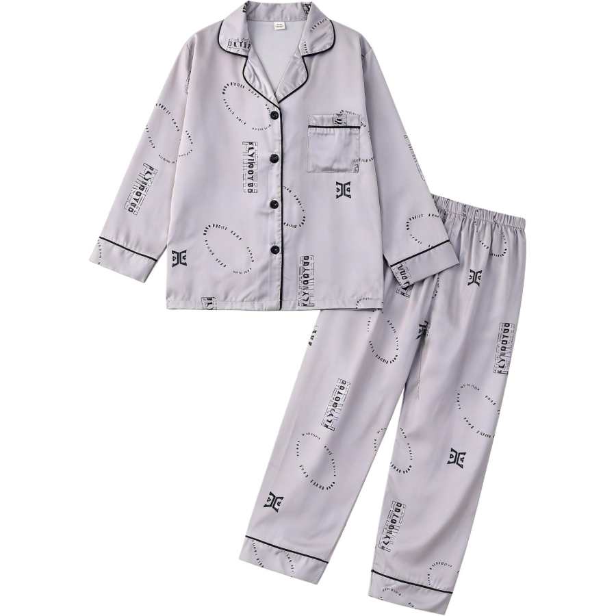 Lanza Lanza Kids Loungewear Sets Lapel Thin