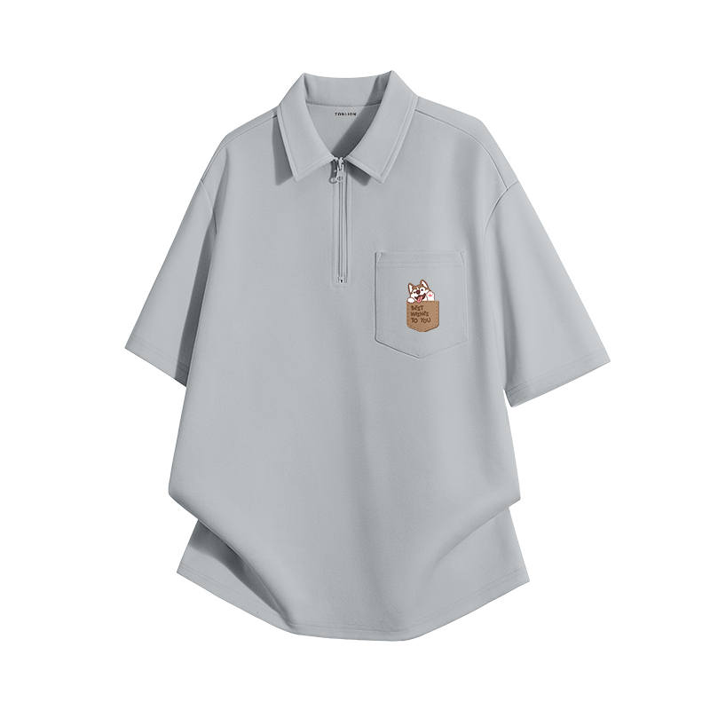 Tonlion Polo Shirts Unisex Polo Collar Moderate Straight Fit