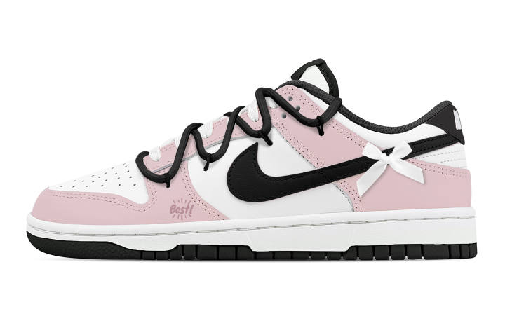Nike Nike Dunk Cherry Blossom Messenger 2 Leather Abrasion Resistant Low top Skateboard Shoes Unisex Pink