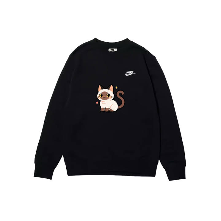 Nike Nike Sportswear Sweatshirts Men's Black Crew Neck Moderate Regular