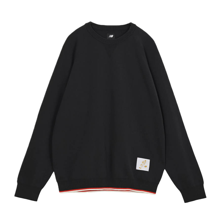 New Balance New Balance Knitwear Men's Faded Black & Team Red Crew Neck Moderate