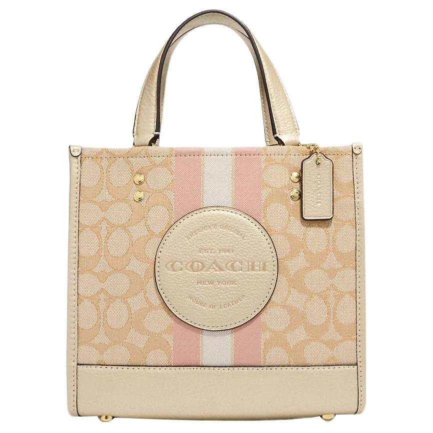 COACH Dempsey Iconic Jacquard Fabric Leather With Calfskin Tote Bag, Shopping Bag, Shoulder Bag, Crossbody Bag, Handbag