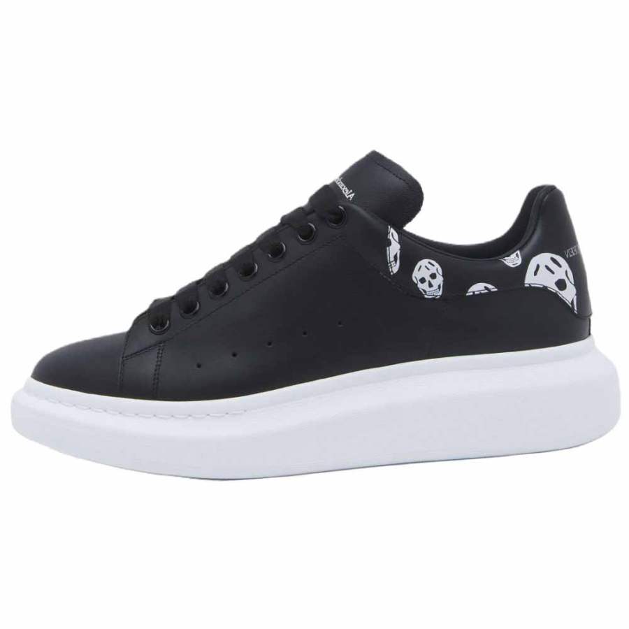 Alexander McQueen Oversized Sneaker Cow Leather Low top Casual Shoes Men's Black