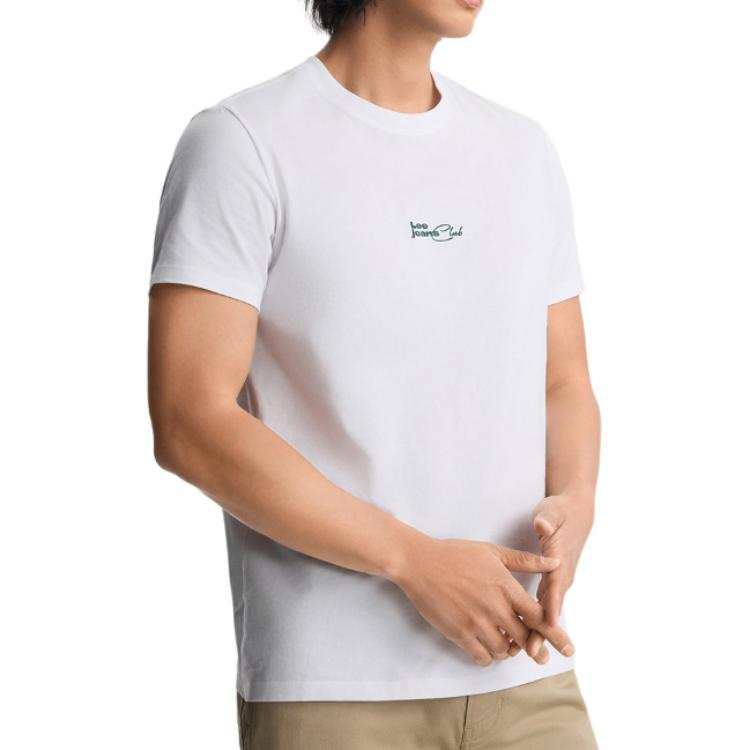Lee Lee T Shirts Men's White Crew Neck