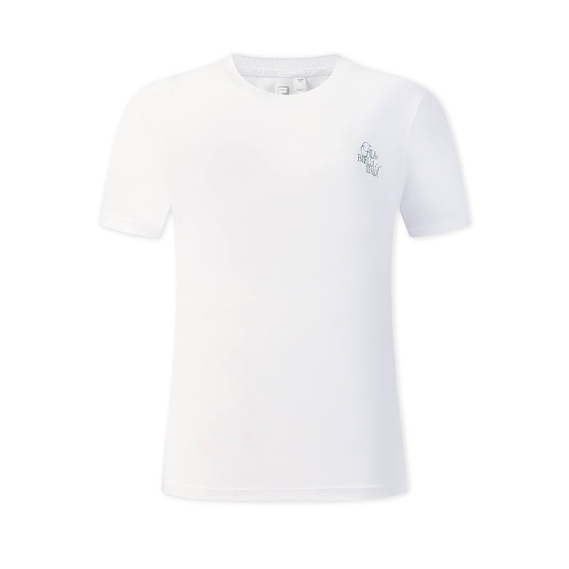 FILA Tennis T Shirts Women's Jade White Crew Neck Moderate Straight Fit