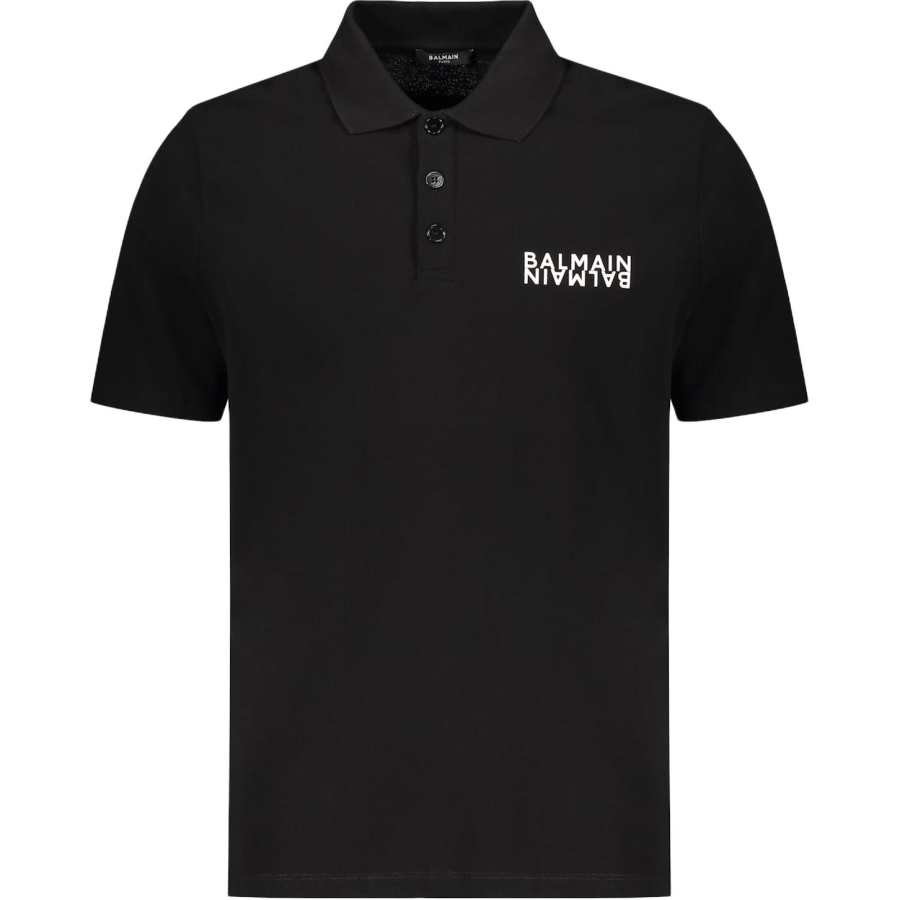 BALMAIN BALMAIN Polo Shirts Men's Black Polo Collar Moderate