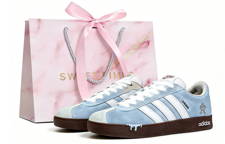 Adidas Adidas Quick Dry Slip Resistant Low top Skateboard Shoes Unisex Blue White