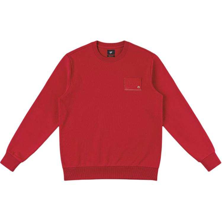 Lee Lee Sweatshirts Men's Red Crew Neck Moderate