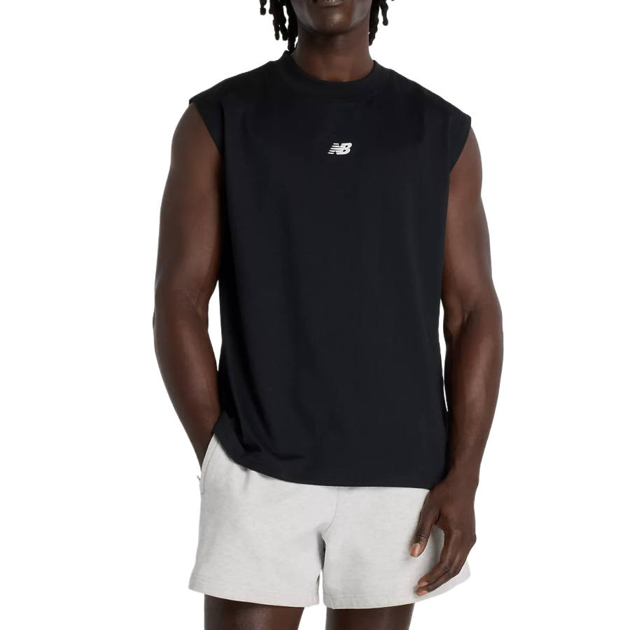 New Balance New Balance Tank Tops Men's Black Crew Neck Moderate