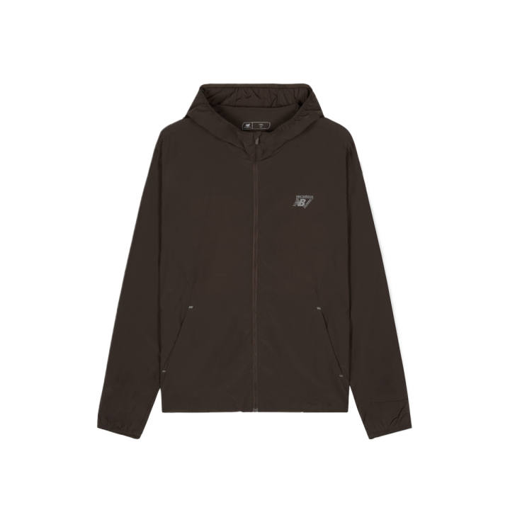 New Balance New Balance Jackets Unisex Brown Hooded Moderate Wind Shell