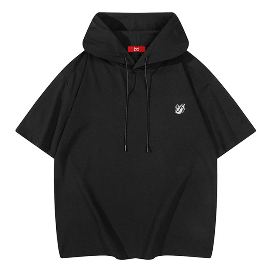 MIIOW T Shirts Unisex Hooded Thin Straight Fit