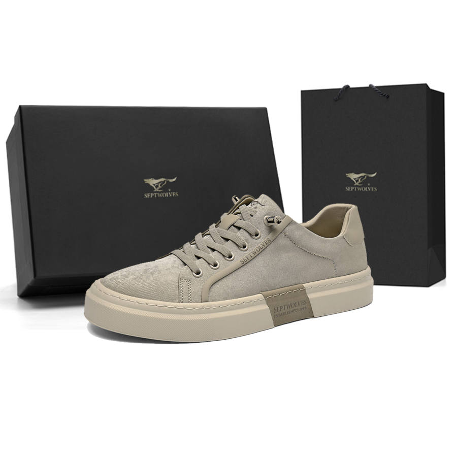 SEPTWOLVES Spring Travel Abrasion Resistant Lightweight Low top Skateboard Shoes Men's Box
