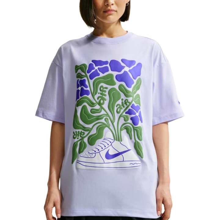 Nike Nike Air T Shirts Women's Light Purple Crew Neck Moderate