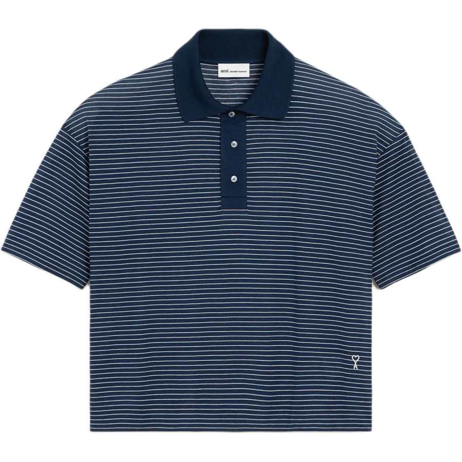 Amiparis Paris Ami De Coeur Striped Polo Shirt