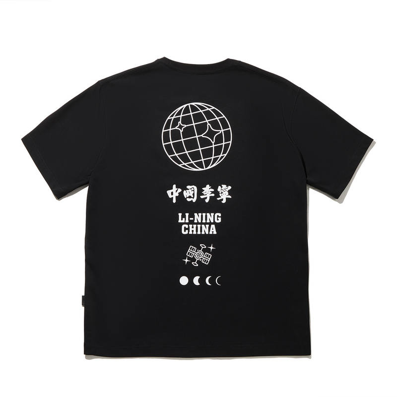 Li-Ning Li Ning Short Sleeved T Shirts Unisex Black