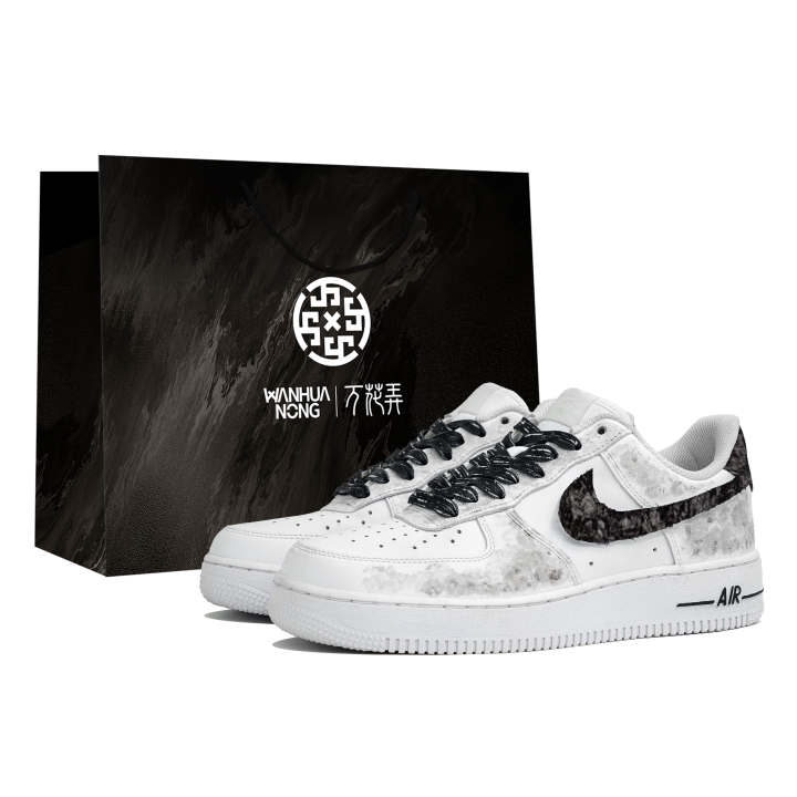 Nike Nike Air Force 1 Kaleidoscope, As Solid As A Rock, Shopping Bag Low top Skateboard Shoes Unisex White