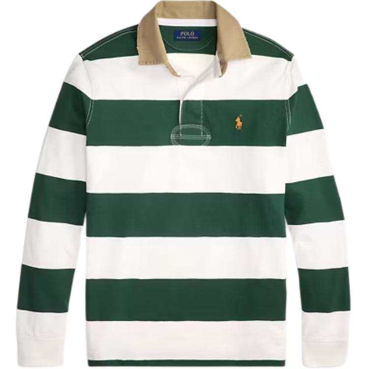 Polo Ralph Lauren FW25 Polo Shirt Classic Version Men's Grass Green & Cream