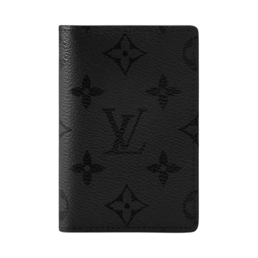 LOUIS VUITTON Monogram Midnight Artificial Leather Wallet Card Holder Men's Black