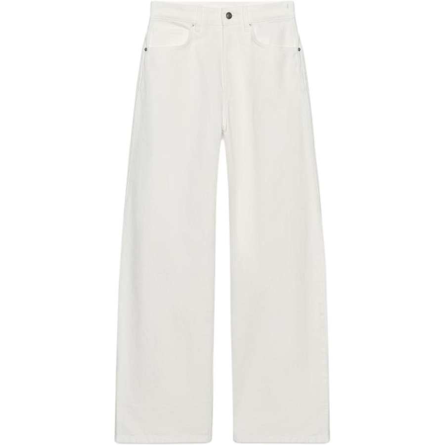 ZARA Trf Jeans Women's Frosted White Moderate Wide Leg Pants