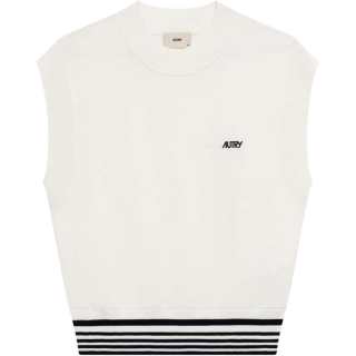 Autry Logo Trim Knitted Top