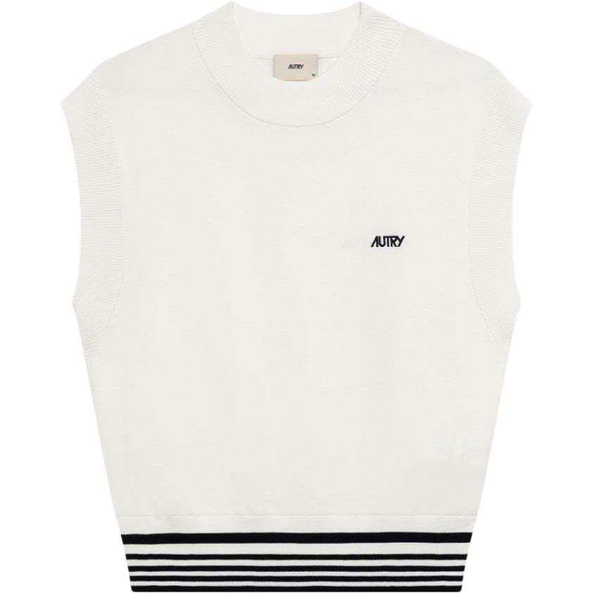 AUTRY Autry Logo Trim Knitted Top