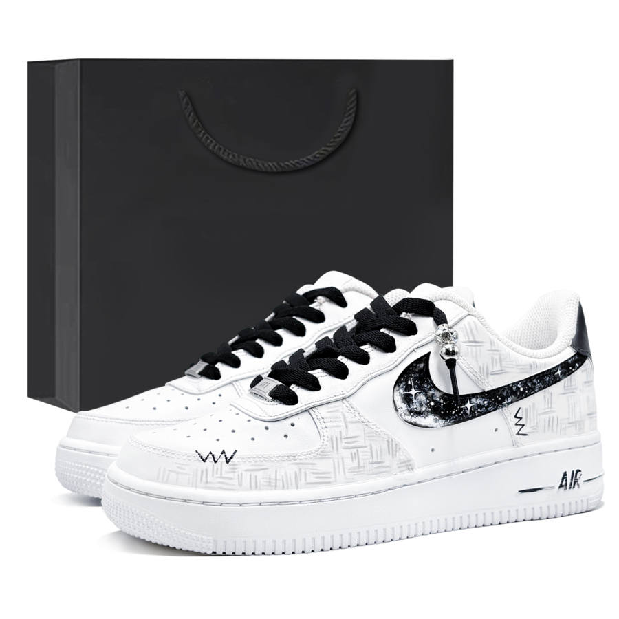 Nike Nike Air Force 1 Shopping Bag, Galaxy Little Fragrance, First Moon Culture CH Abrasion Resistant Slip Resistant Low top