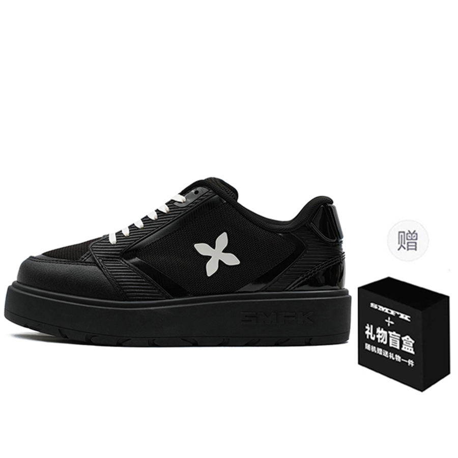 SMFK Synthetic Leather Low top Skateboard Shoes Women's Black