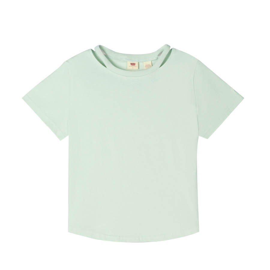 Levis T Shirts Women's Light Green Crew Neck Thin