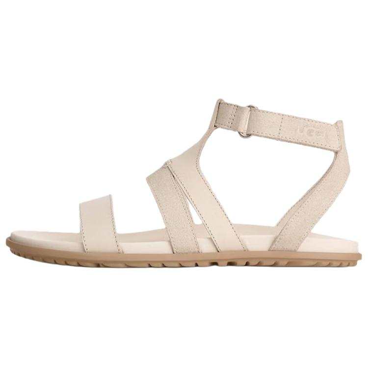 UGG Solivan Cow Leather Roman Sandals Women's White