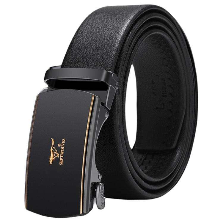 SEPTWOLVES SEPTWOLVES Alloy Split Cow Leather Belts Men's 3.55cm