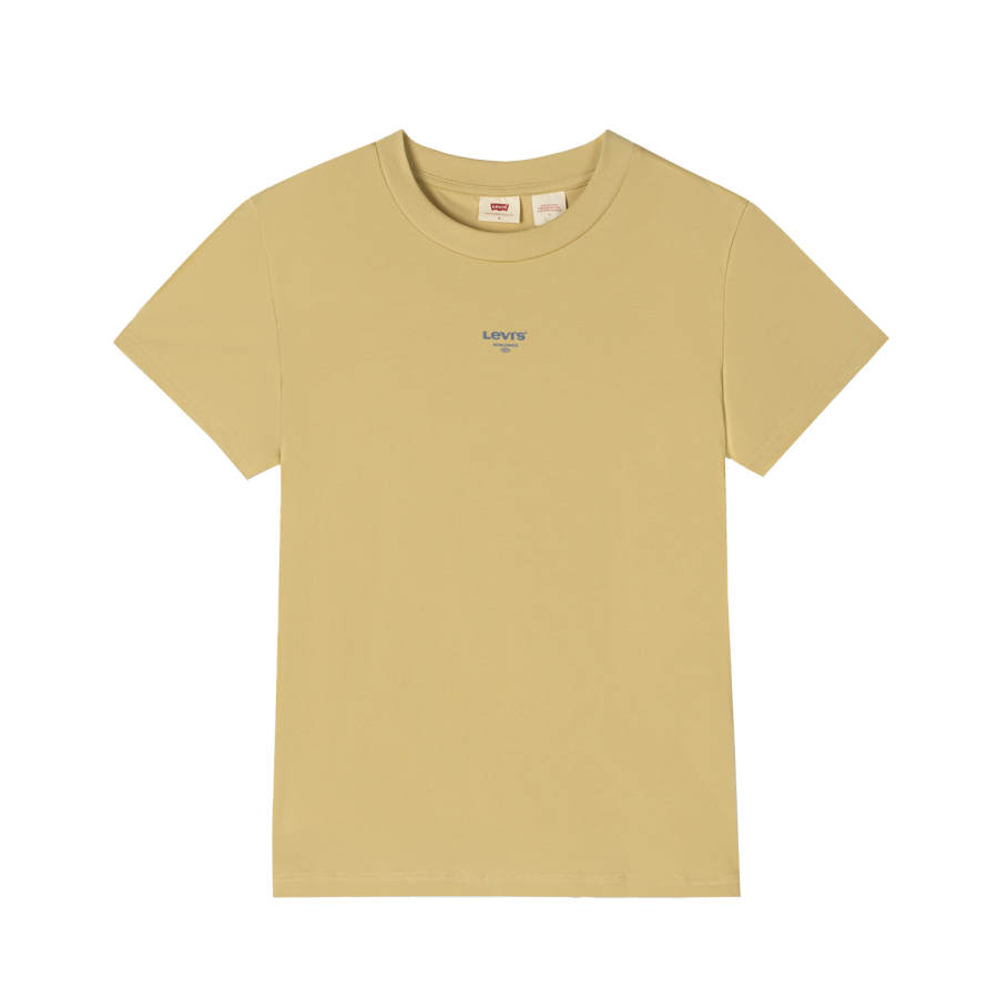 Levis Levis T Shirts Women's Yellow Crew Neck Thin