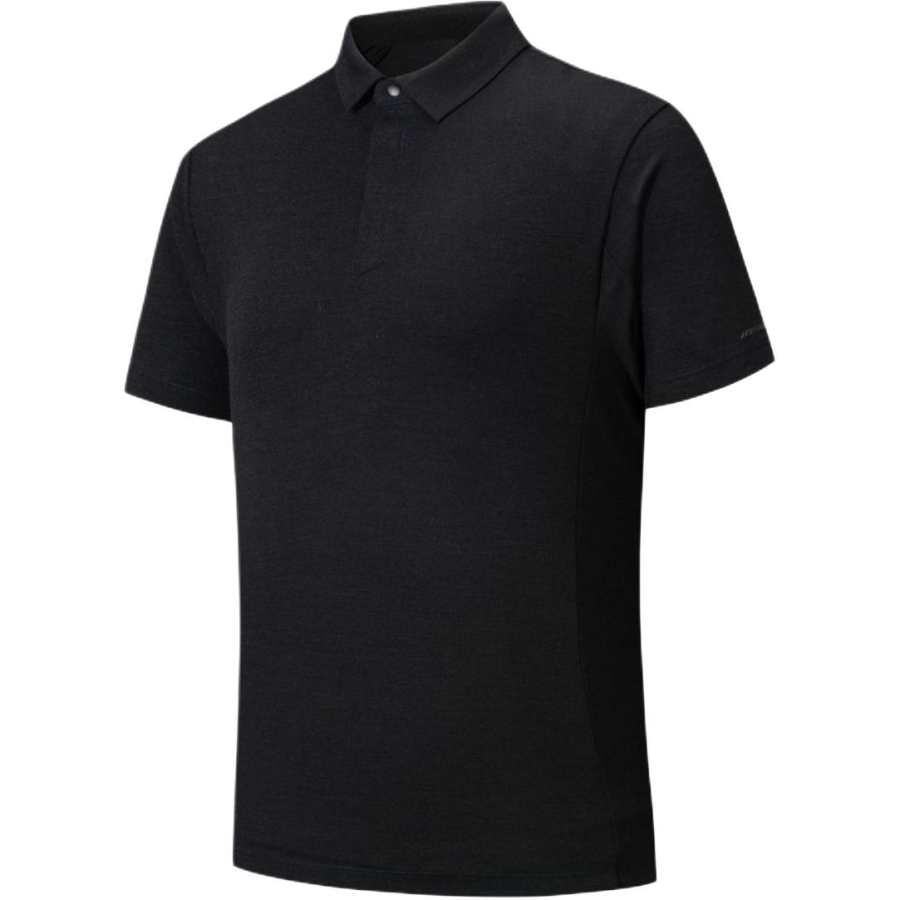 ANTA Polo Shirts Men's Black Polo Collar Moderate Straight Fit