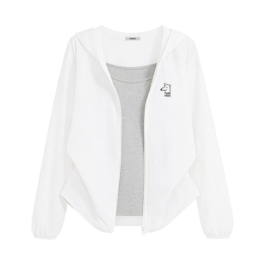 MINISO Sun Protection Clothing Women's Hooded Thin Straight Fit