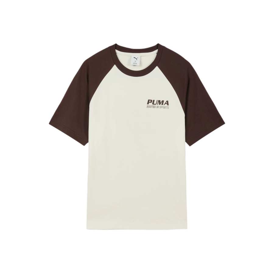 PUMA Graphic T Shirts Unisex Snow 87 Crew Neck Moderate
