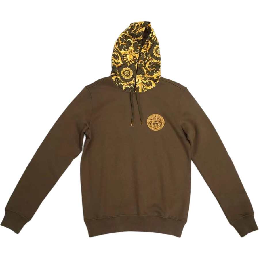 VERSACE Sweatshirts Men's Khaki Hooded Non Detachable Moderate Other