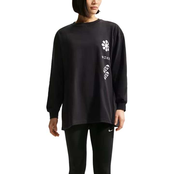Nike Nike Sportswear T Shirts Women's Black Crew Neck Moderate