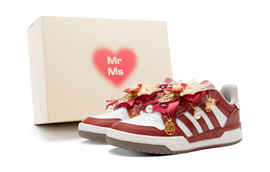 Adidas Neo Entrap Slip Resistant Abrasion Resistant Low top Skateboard Shoes Unisex Red