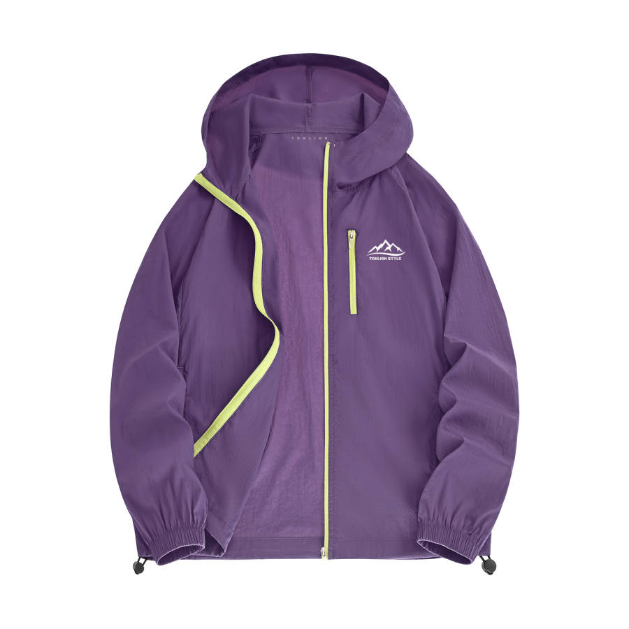 Tonlion Sun Protection Clothing Women's Hooded Thin Straight Fit