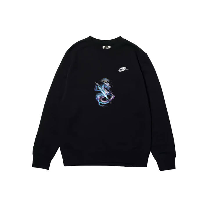 Nike Nike Sportswear Sweatshirts Men's Black Crew Neck Moderate Regular