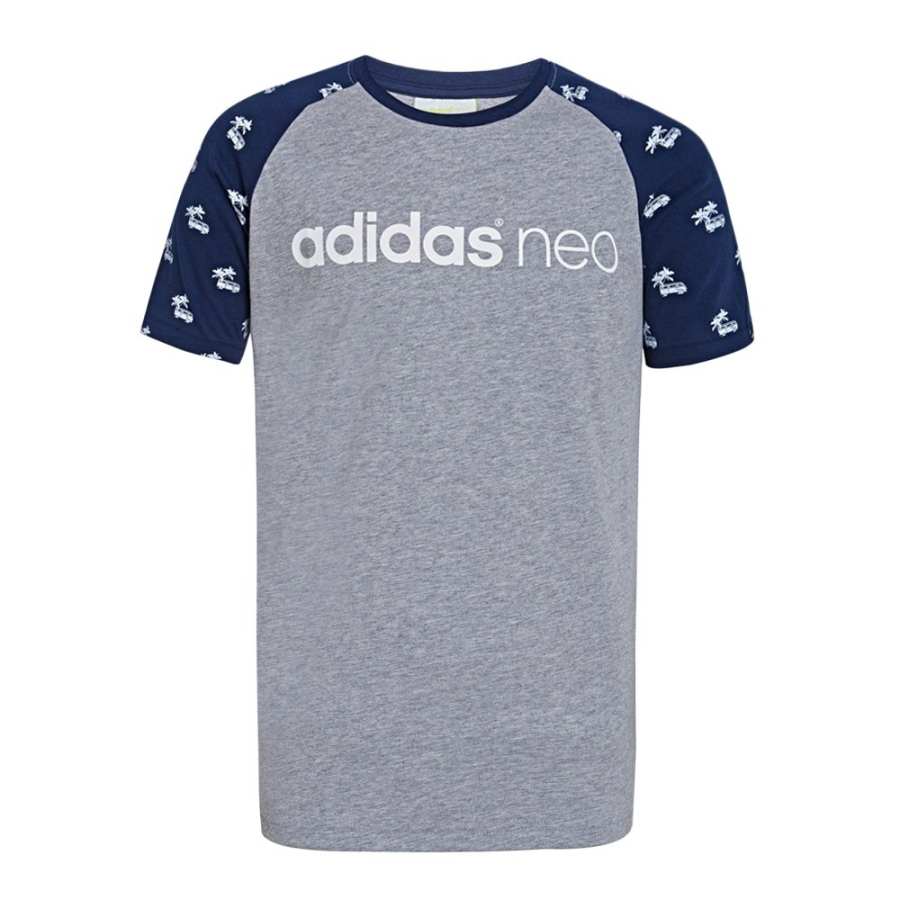 Adidas Neo T Shirts Men's Gray Crew Neck