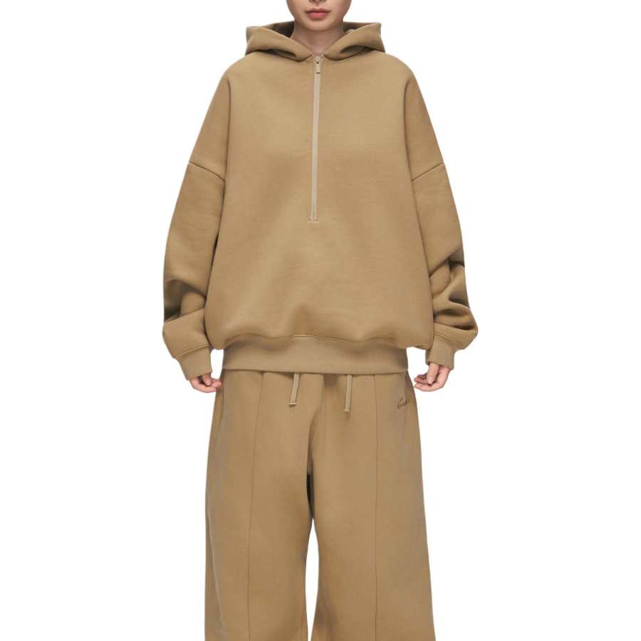 Fear Of God Essentials SS26 LOUNGE HALF ZIP HOODIE Sweatshirt Unisex