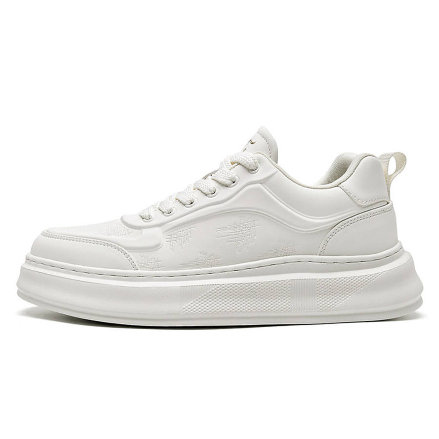 SEPTWOLVES Low top Skateboard Shoes Men's White Sneakers