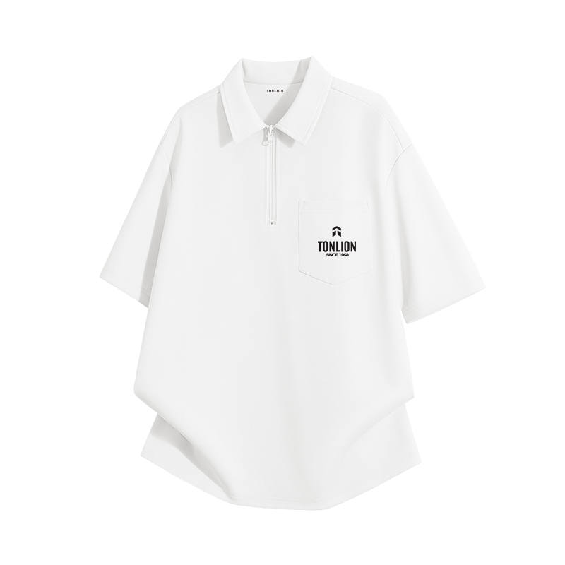 Tonlion Polo Shirts Unisex Polo Collar Moderate Straight Fit