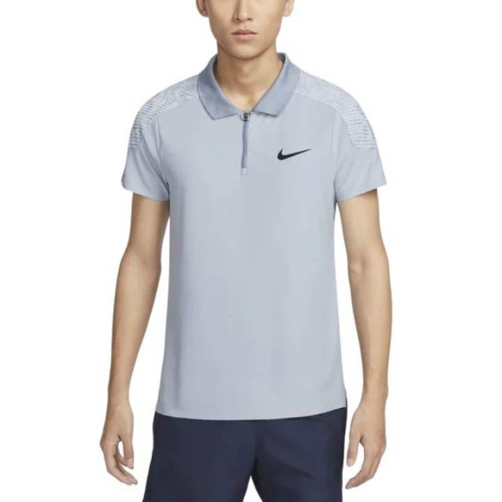 Nike Nike Dri Fit Tennis Tops Men's Blue Lapel Moderate