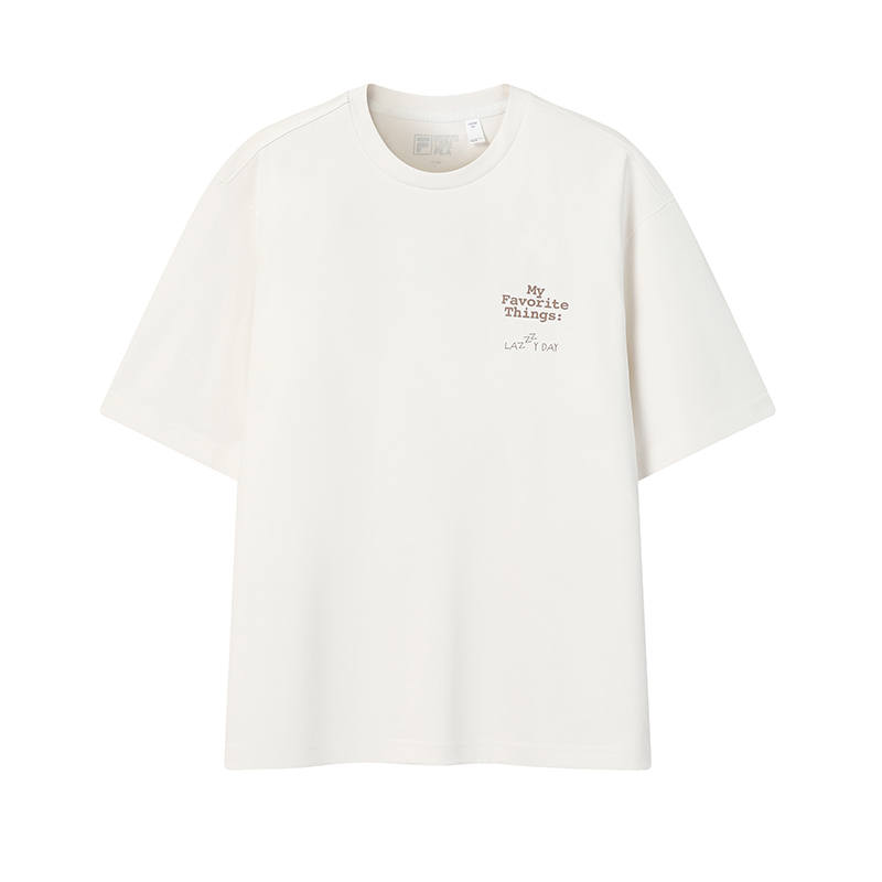 FILA T Shirts Unisex Snow Crew Neck Moderate