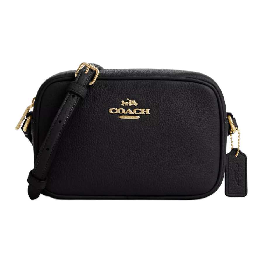 COACH Jamie Leather Shoulder Bag, Crossbody Bag Small Women's Black